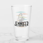 Schwarze Katze aus der Mitte des Jahrhunderts Glas (Rückseite)