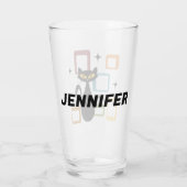 Schwarze Katze aus der Mitte des Jahrhunderts Glas (Rückseite)