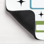 Schwarze Katze aus der Mitte des Jahrhunderts Mousepad (Ecke)