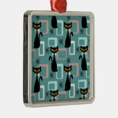 Schwarze Katze aus der Mitte des Jahrhunderts Ornament Aus Metall (Rechts)