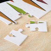 Schwarze Katze aus der Mitte des Jahrhunderts Puzzle (Seite)