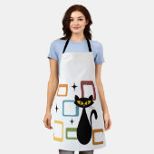 Schwarze Katze aus der Mitte des Jahrhunderts Schürze (Getragen)