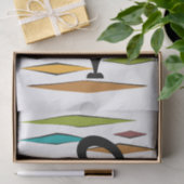 Schwarze Katze aus der Mitte des Jahrhunderts Seidenpapier (Geschenk)