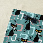 Schwarze Katze aus der Mitte des Jahrhunderts Strandtuch (Beispiel)