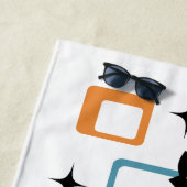 Schwarze Katze aus der Mitte des Jahrhunderts Strandtuch (Beispiel)