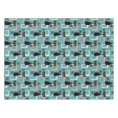 Schwarze Katze aus der Mitte des Jahrhunderts Tischdecke (Vorderseite (Horizontal))