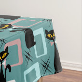 Schwarze Katze aus der Mitte des Jahrhunderts Tischdecke (Beispiel)