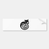 Schwarze Katze Autoaufkleber (Vorne)