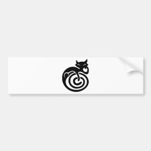Schwarze Katze Autoaufkleber