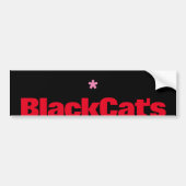 Schwarze Katze Autoaufkleber (Vorne)