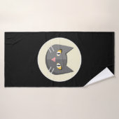 Schwarze Katze Badehandtuch (Badehandtuch)