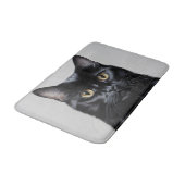 Schwarze Katze Badematte (Schrägansicht)