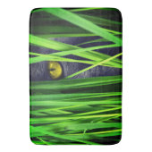 Schwarze Katze Badematte (Vorderseite Vertikal)