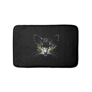 Schwarze Katze Badematte