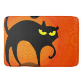 Schwarze Katze Badematte (Vorderseite)