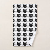 Schwarze Katze Badhandtuch Set (Handtuch)