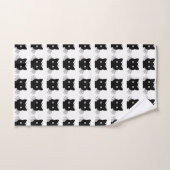 Schwarze Katze Badhandtuch Set (Handtuch)
