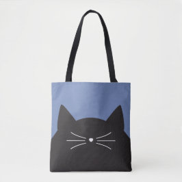 Schwarze Katze, Bärte und Schwanz Tasche
