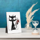 Schwarze Katze Baseball Horror Halloween Fotoplatte (Seite)