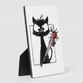 Schwarze Katze Baseball Horror Halloween Fotoplatte (Seite)