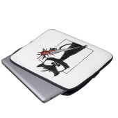 Schwarze Katze Baseball Horror Halloween Laptopschutzhülle (Vorne Knopf)