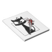 Schwarze Katze Baseball Horror Halloween Notizblock (angewinkelt)