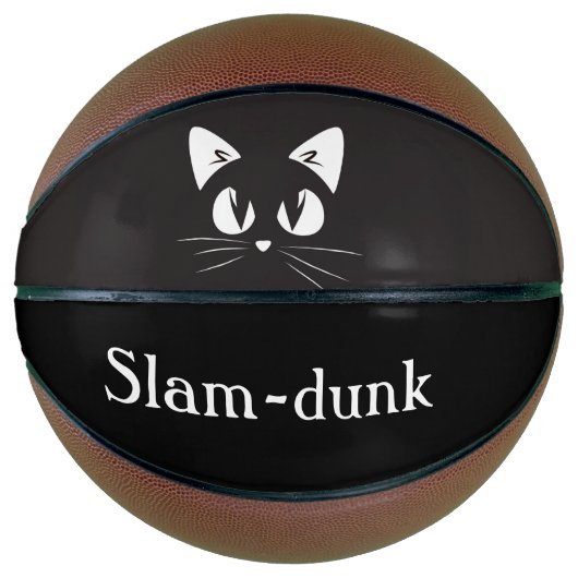 Schwarze Katze Basketball (Vorderseite)