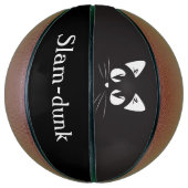 Schwarze Katze Basketball (Vertikal)