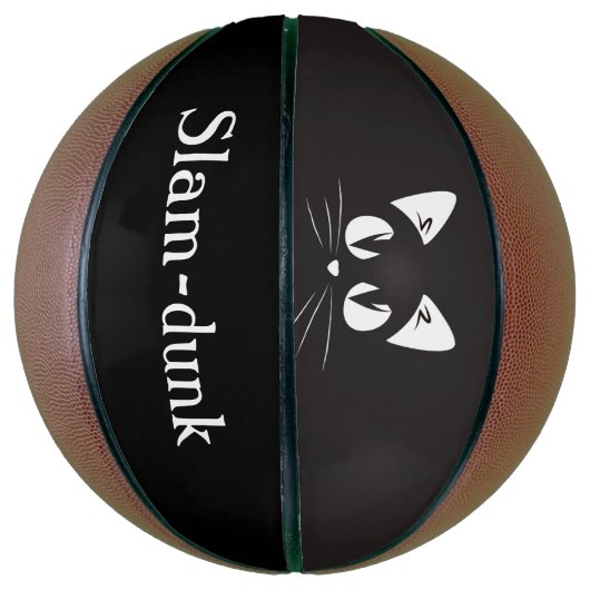 Schwarze Katze Basketball (Vertikal)