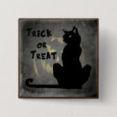 Schwarze Katze bearbeiten - Jack o' Lantern Taste Button (Vorderseite)