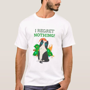 Schwarze Katze bereue ich nichts T-Shirt