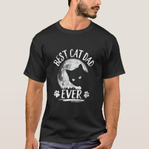 Schwarze Katze Bester Katzenvater überhaupt Lustig T-Shirt