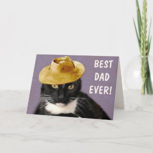 Schwarze Katze Bester Papa Allerwäerts zum Vaterta Karte