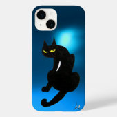 SCHWARZE KATZE blau Case-Mate iPhone Hülle (Rückseite)