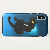SCHWARZE KATZE blau Case-Mate iPhone Hülle (Rückseite (Horizontal))