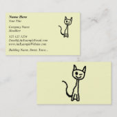 Schwarze Katze, blinzelnd Visitenkarte (Vorne/Hinten)