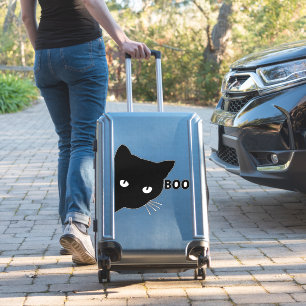 Schwarze Katze Boo Halloween-Geschenk Katzen Aufkleber
