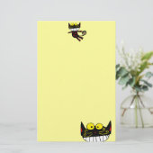 Schwarze Katze Briefpapier (Stehend Vorderseite)
