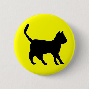 Schwarze Katze Button