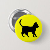 Schwarze Katze Button (Vorne & Hinten)