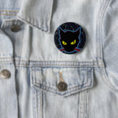 schwarze Katze Button (Beispiel)