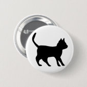 Schwarze Katze Button (Vorne & Hinten)