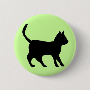 Schwarze Katze Button