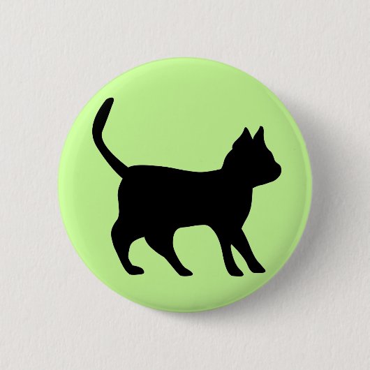 Schwarze Katze Button (Vorderseite)