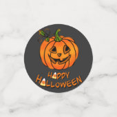 Schwarze Katze, Candy-Mais-Muster, Halloween-Kürbi Konfetti (Klein Vorderseite)