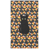 Schwarze Katze, Candy Mais Muster, Halloween-Spaß Tischdecke (Vorderseite)