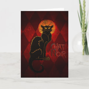 Schwarze Katze Card Karte