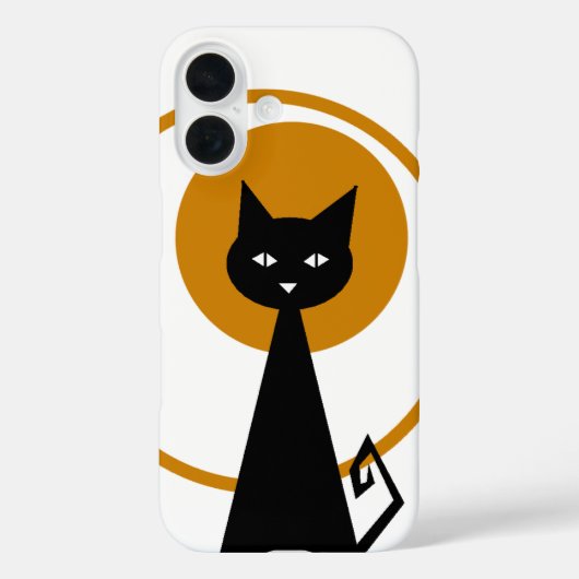 Schwarze Katze Case-Mate iPhone Hülle (Rückseite)