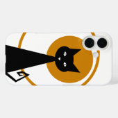 Schwarze Katze Case-Mate iPhone Hülle (Rückseite (Horizontal))