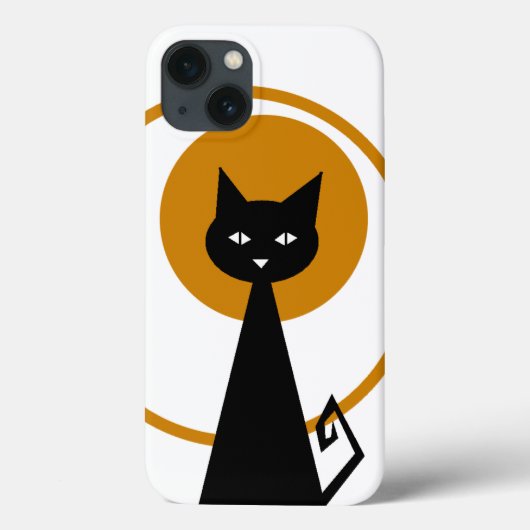 Schwarze Katze Case-Mate iPhone Hülle (Rückseite)